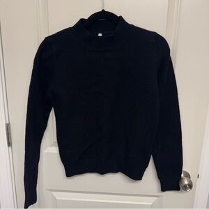 Women's Elbow Patch Mock Neck Sweater